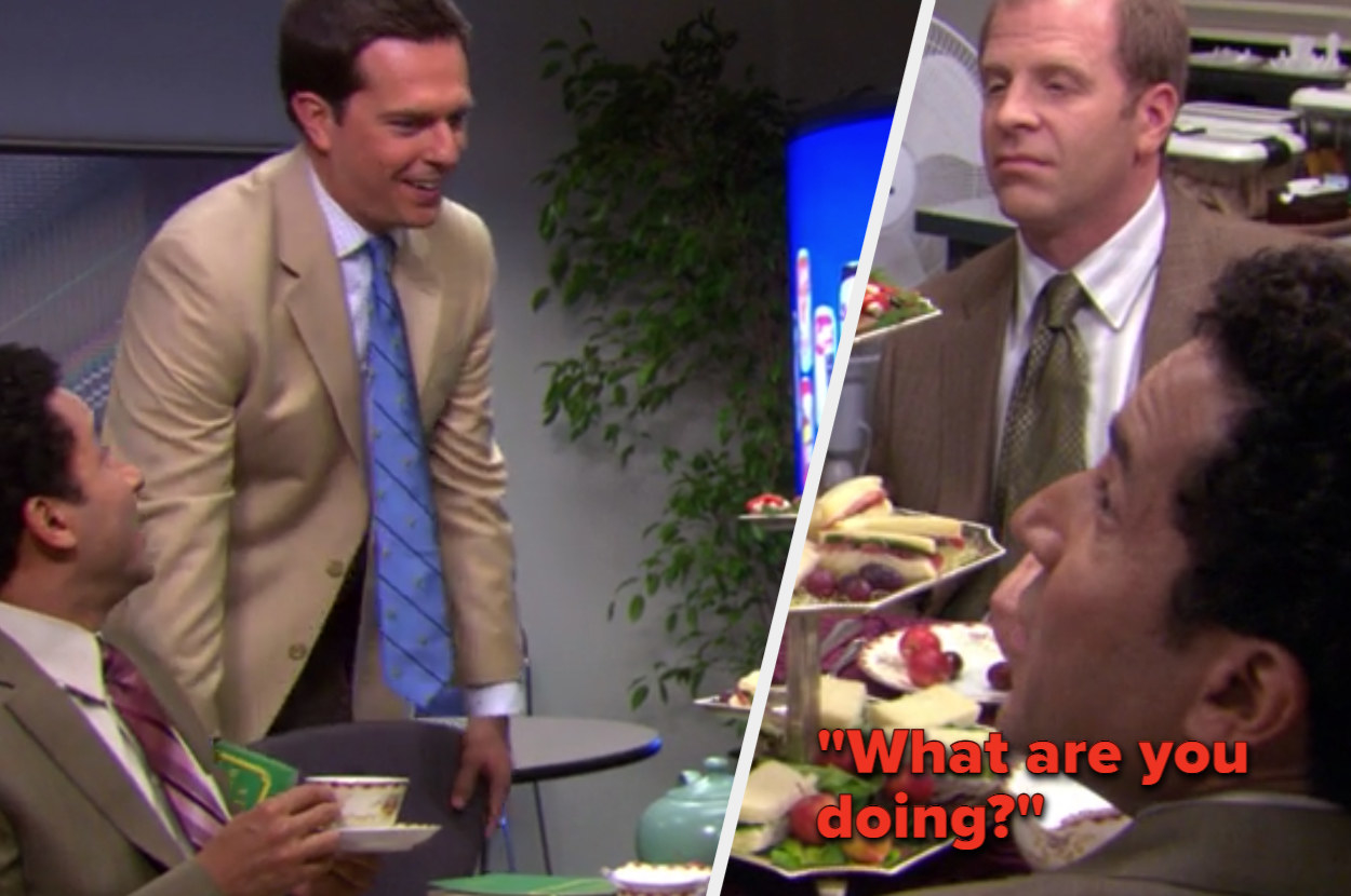 Andy tries to join The Finer Things Club, but is not welcomed by Oscar, Toby, or Pam