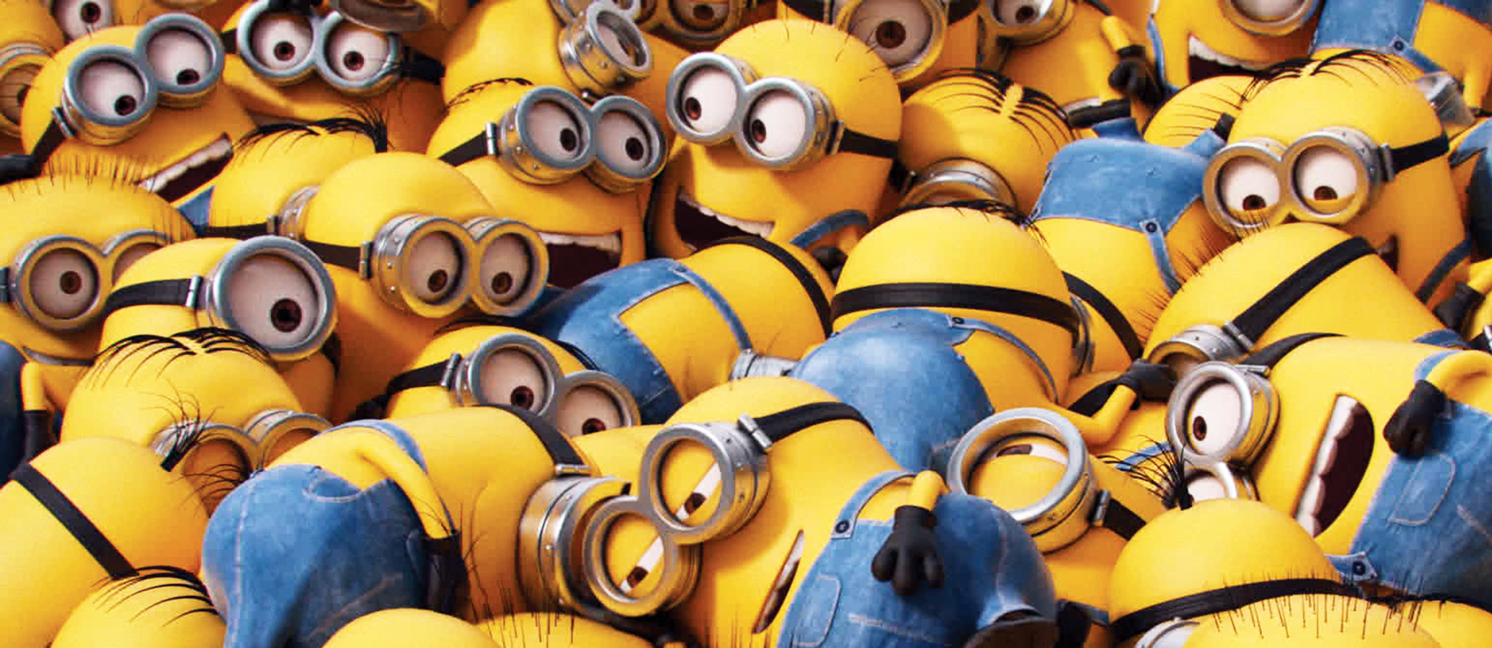 Minions piled up on each other