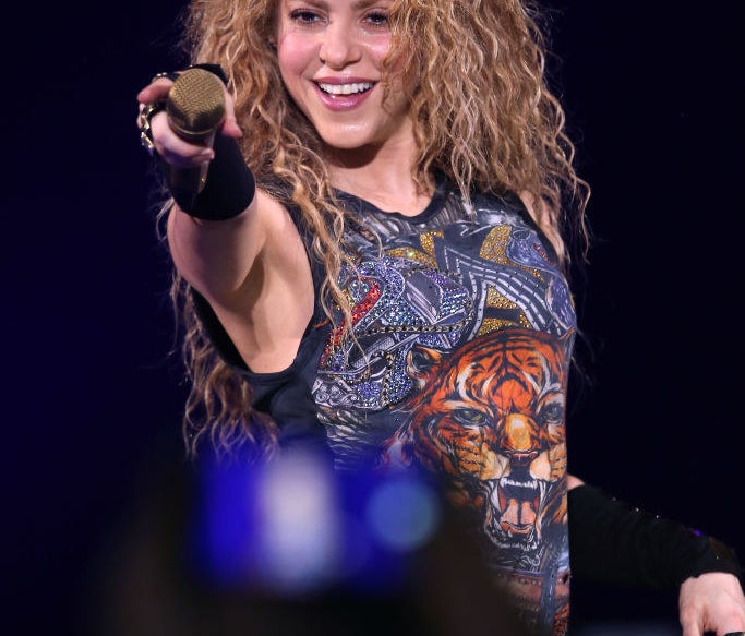Shakira performing on stage