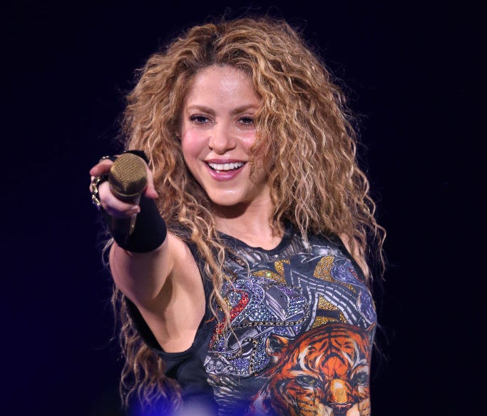 Shakira performing on stage
