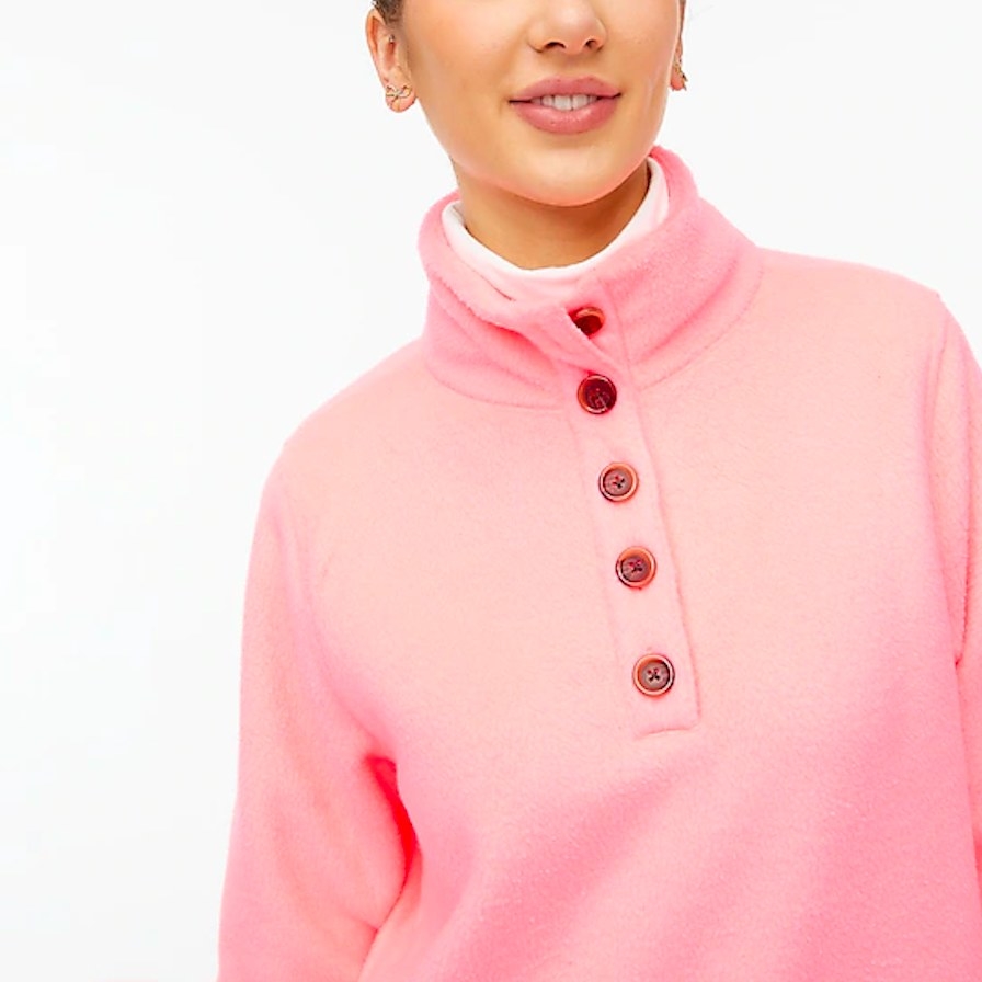 Model wearing pink tunic