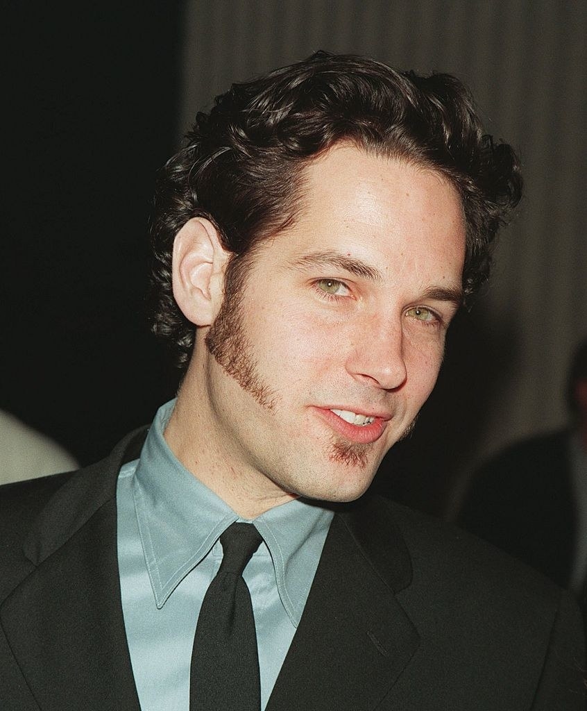 paul rudd with a lil facial hair and weird sideburns