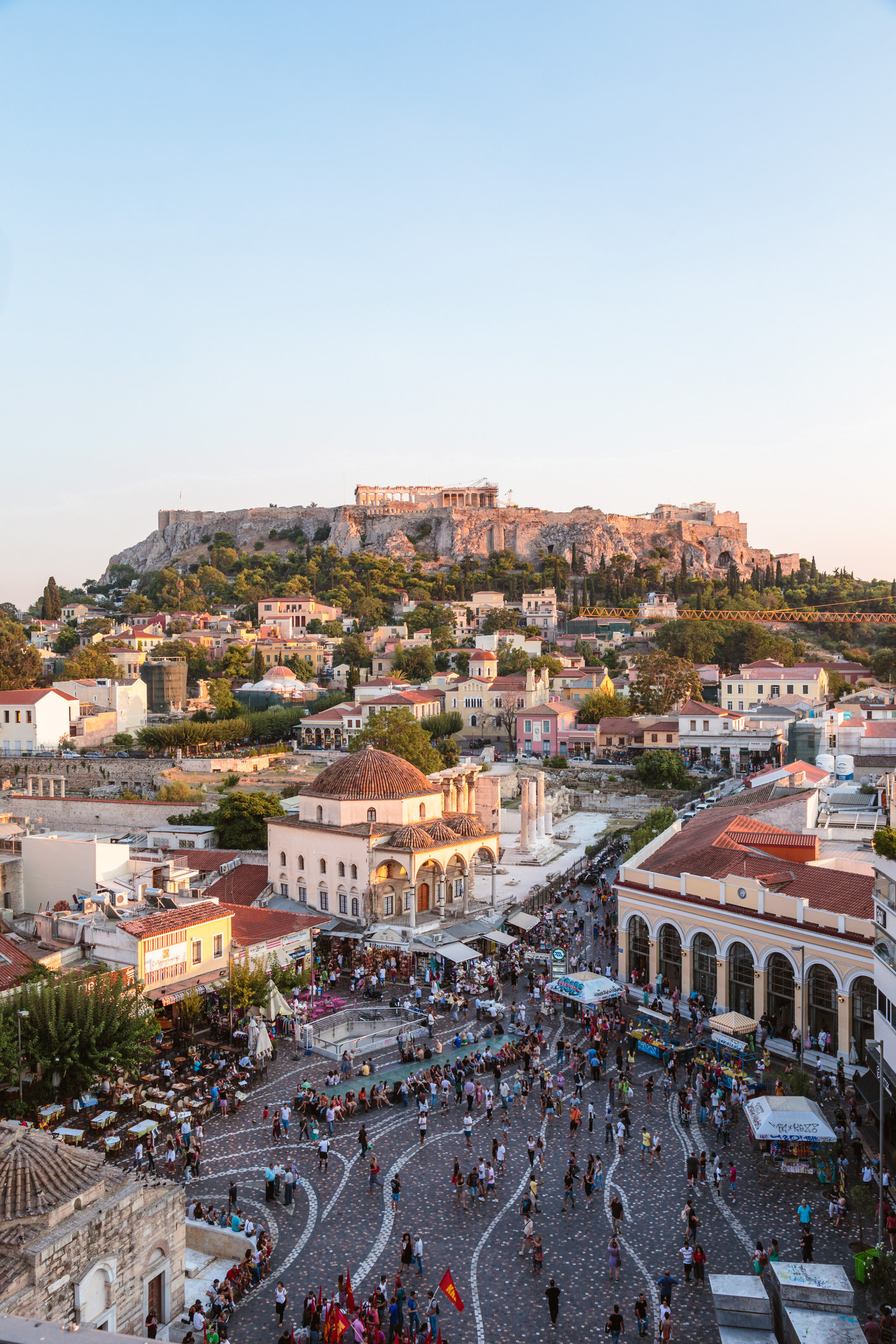 A view of Athens and the Acropolis
