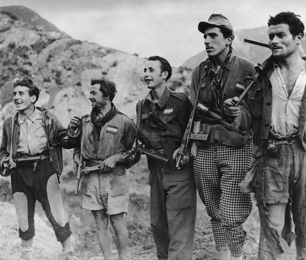 Italian rebels who were fighting german occupiers