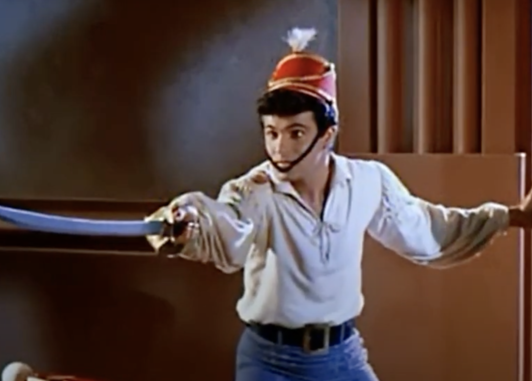A man wielding a sword