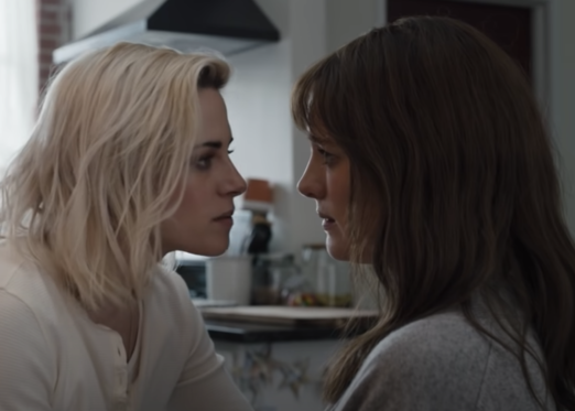 Kristen Stewart and Mackenzie Davis in "Happiest Season"