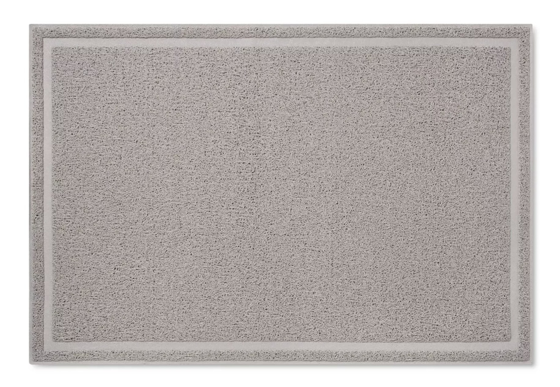 the grey rectangular litter mat