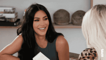 Kim Kardashian laughing