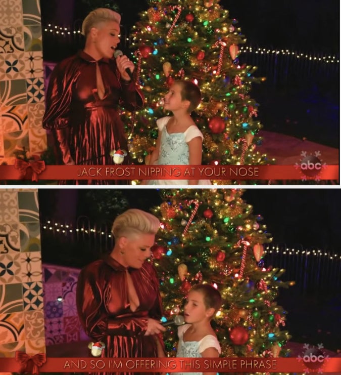 Pink and Willow singing together