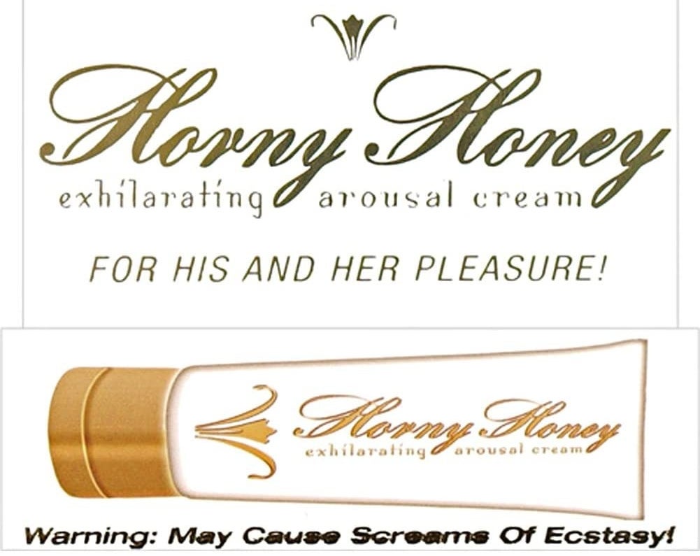 White box with tube of Horny Honey arousal cream