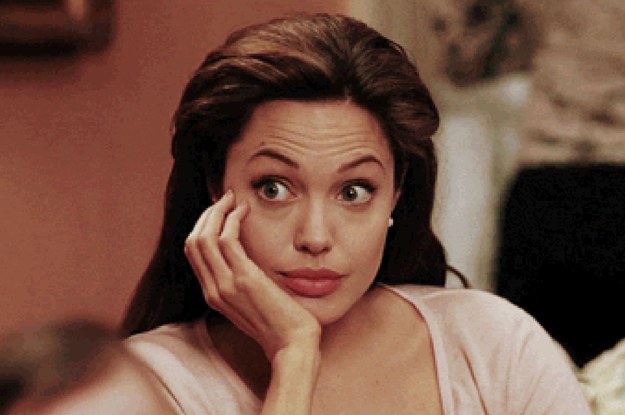Angelina Jolie looking surprised