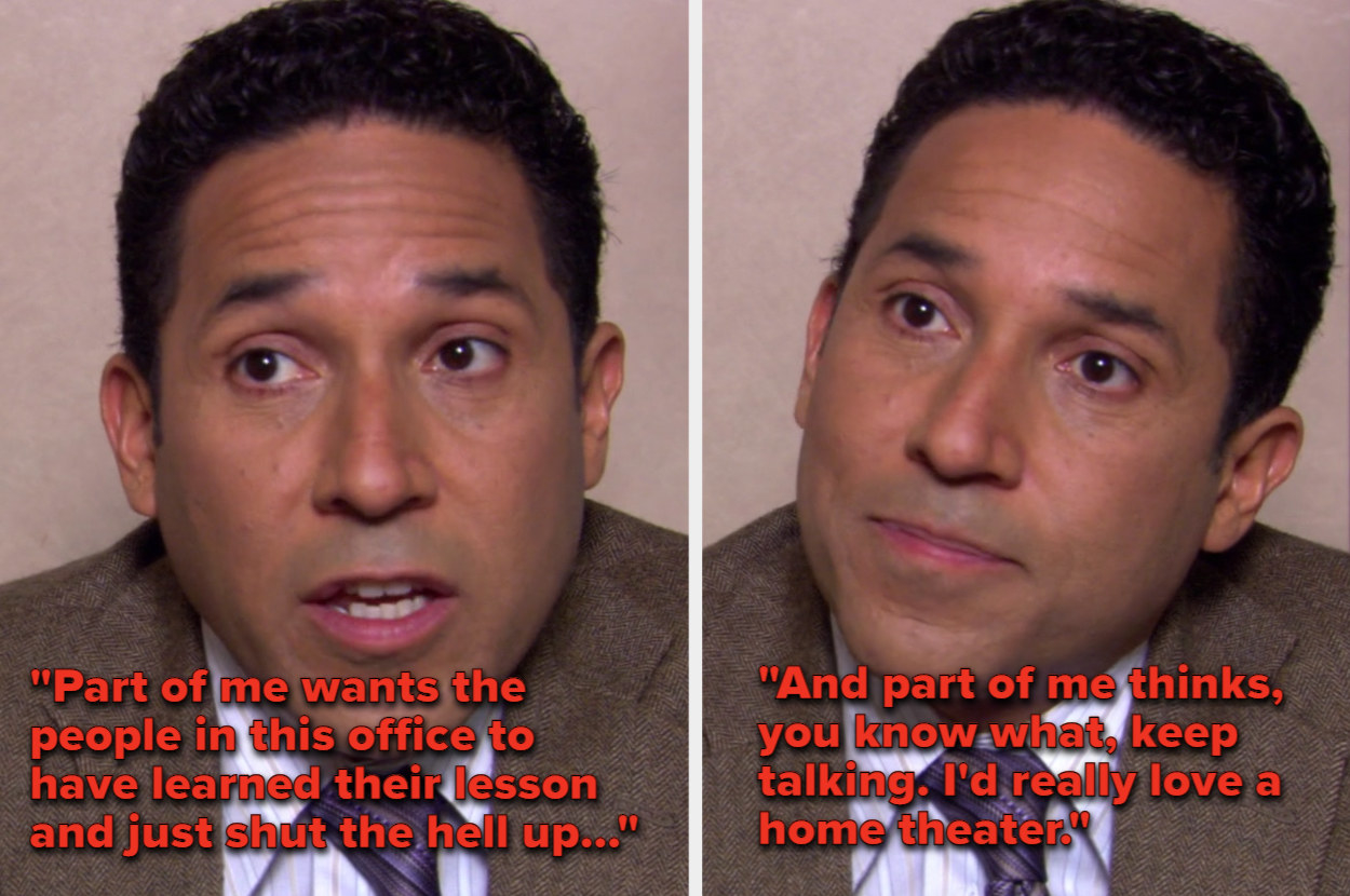 Oscar talks about Michael's inappropriate comments being directed towards him in the workplace