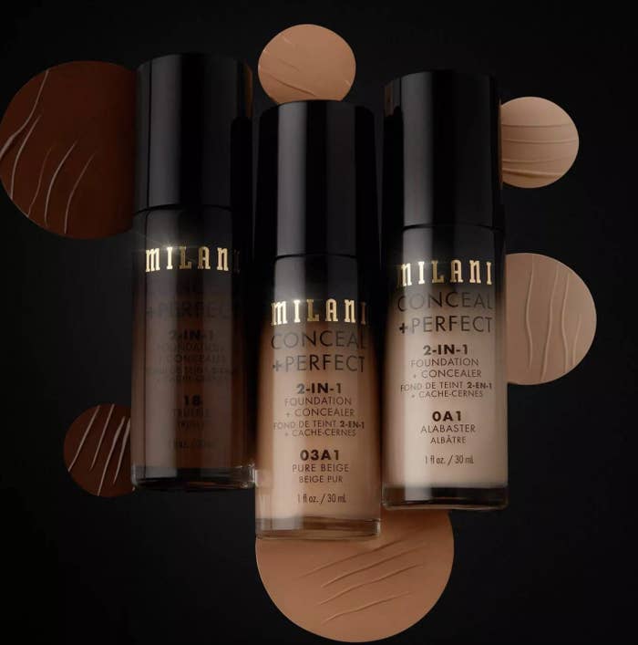 A trio of foundation and concealer