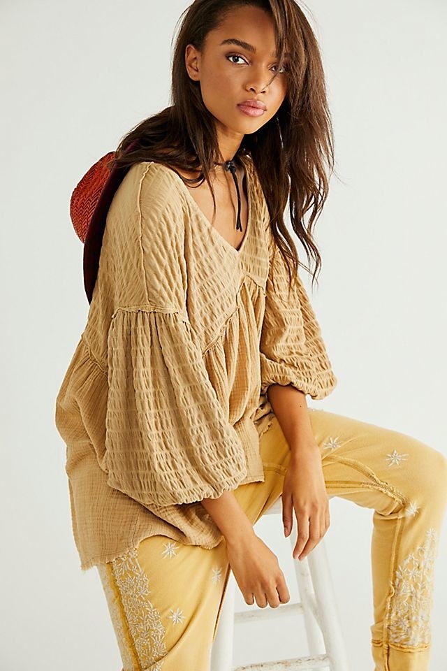 model wearing the top