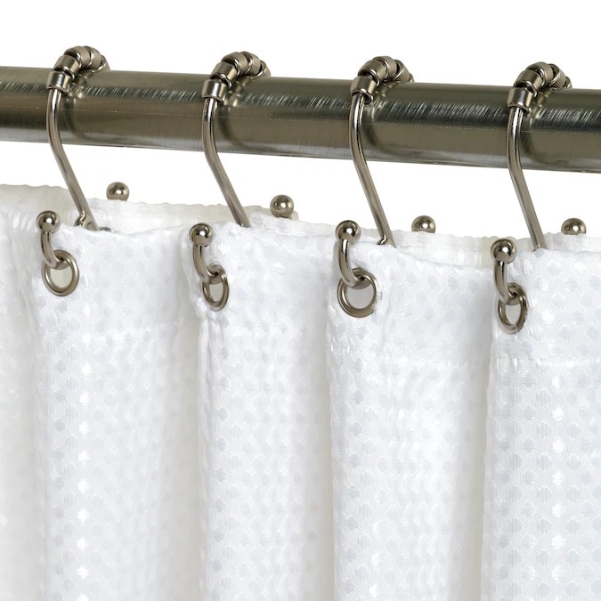 The shower curtain hooks