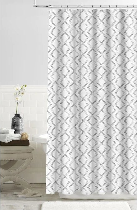 The shower curtain
