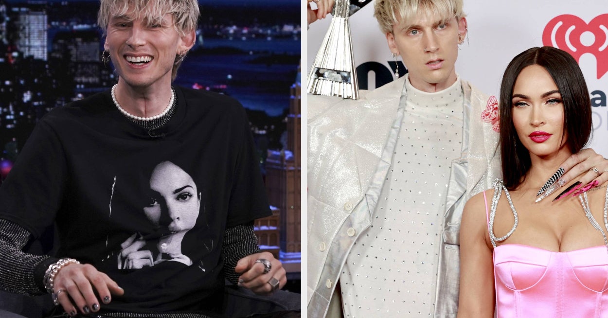 Machine Gun Kelly Needed Stitches After Attempting To Impress Megan Fox With Tricks That Included A Knife From Travis Barker
