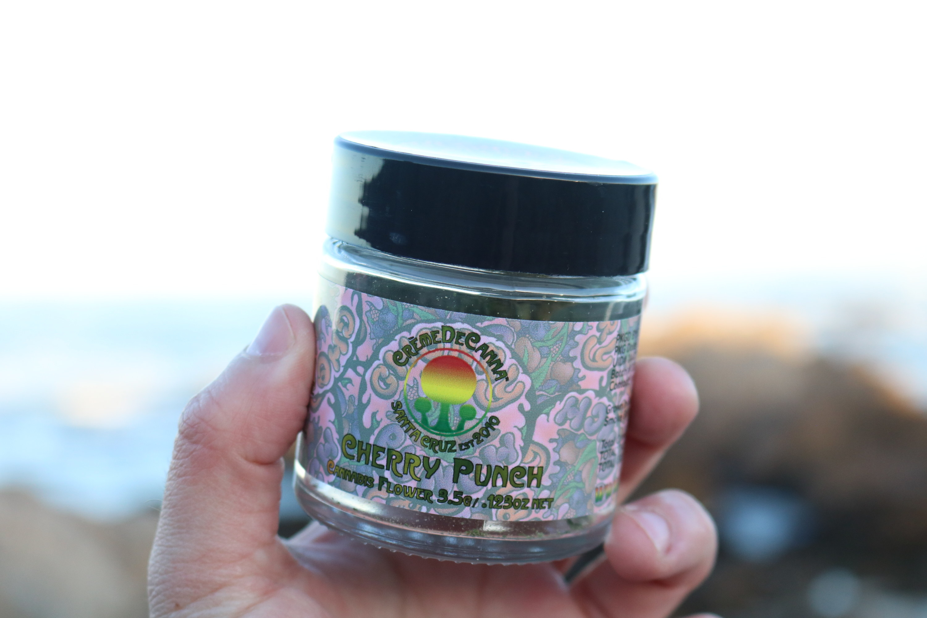 The creme de canna cannabis packaging for cherry punch