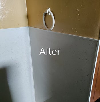 the same wall now completely stain free