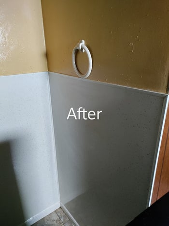 the same wall now completely stain free