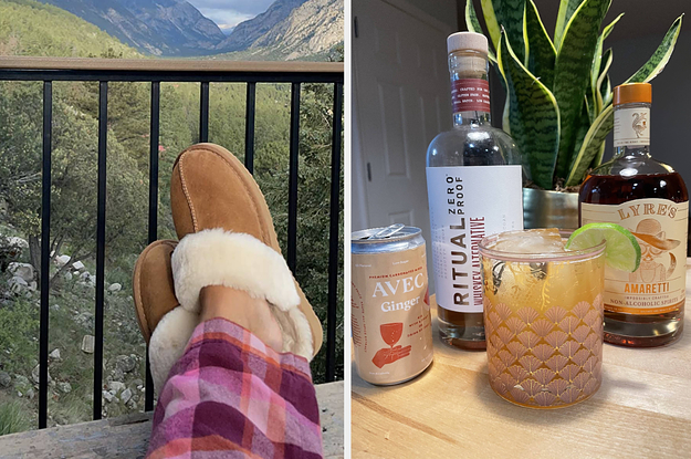faux fur slippers and avec cocktail mixers