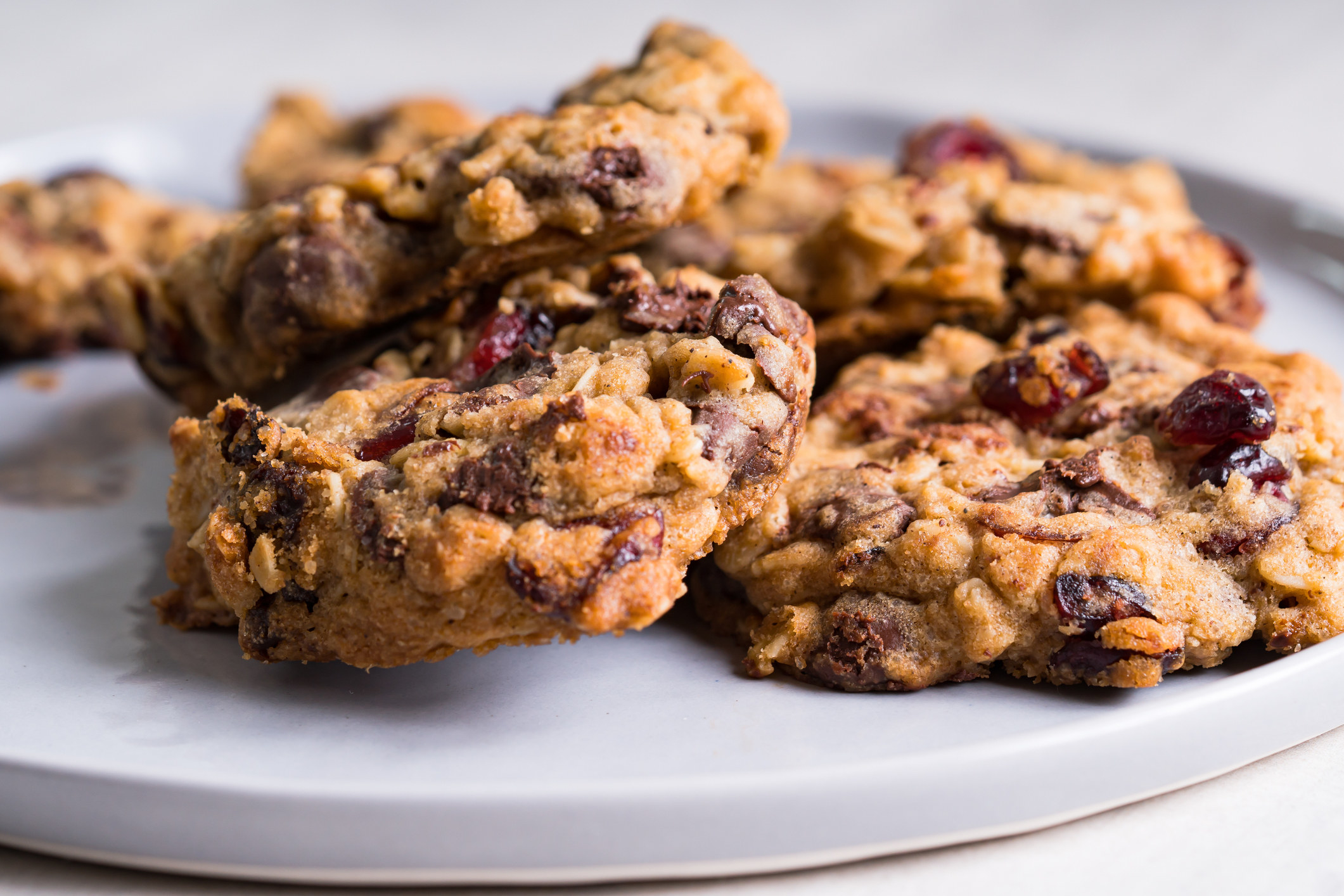 Chocolate chip oatmeal raisin cookies.