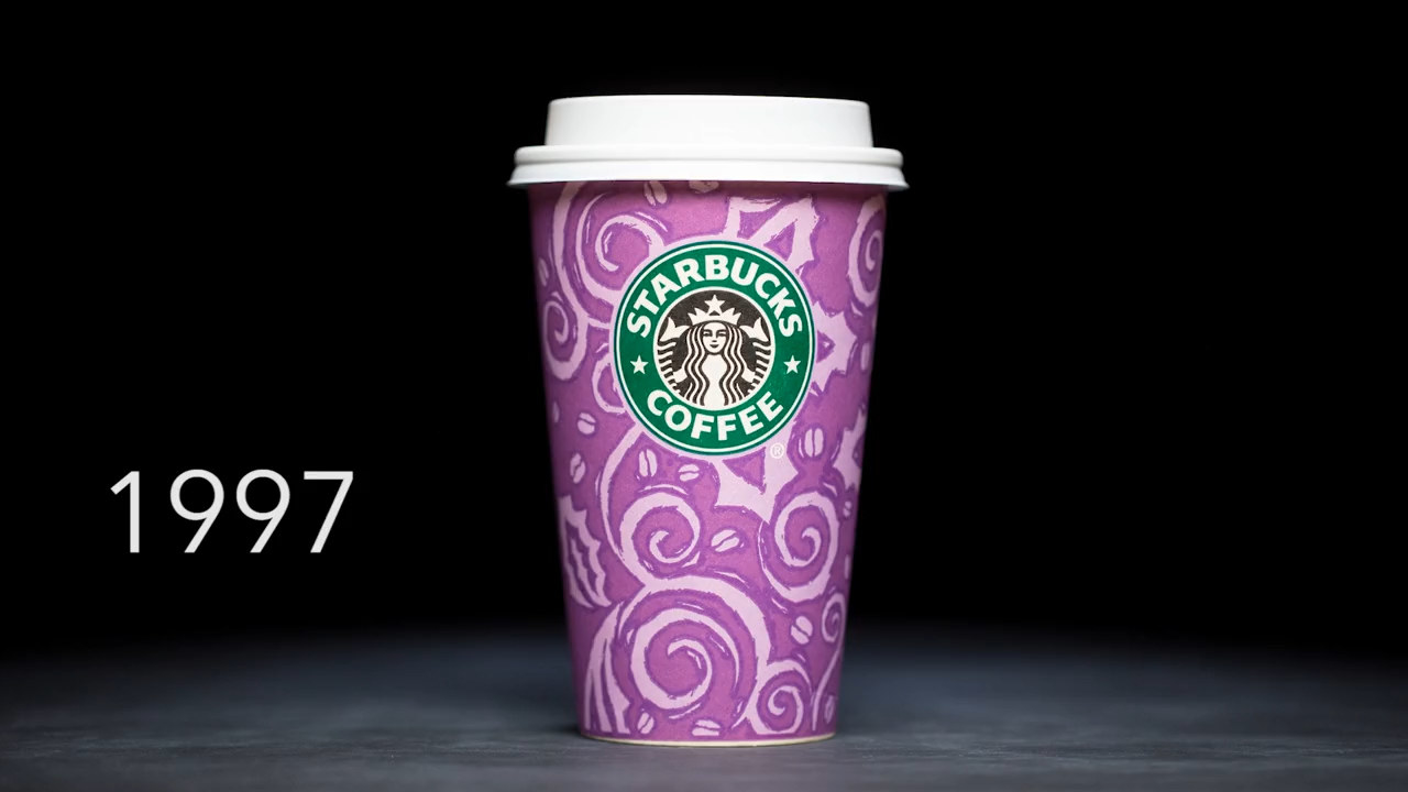 Photo of the 1997 Starbucks holiday cup