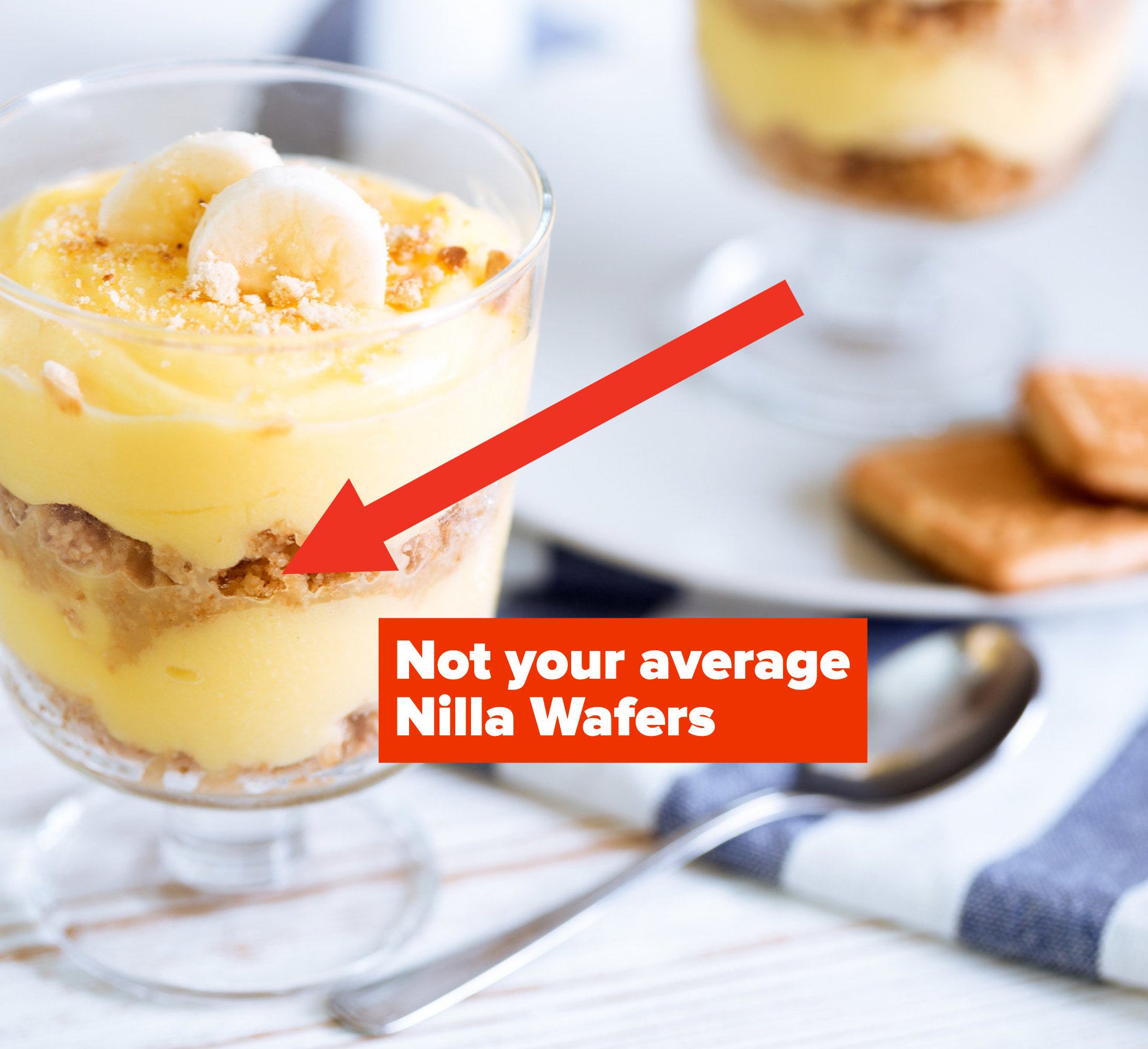 Banana pudding in a glass.