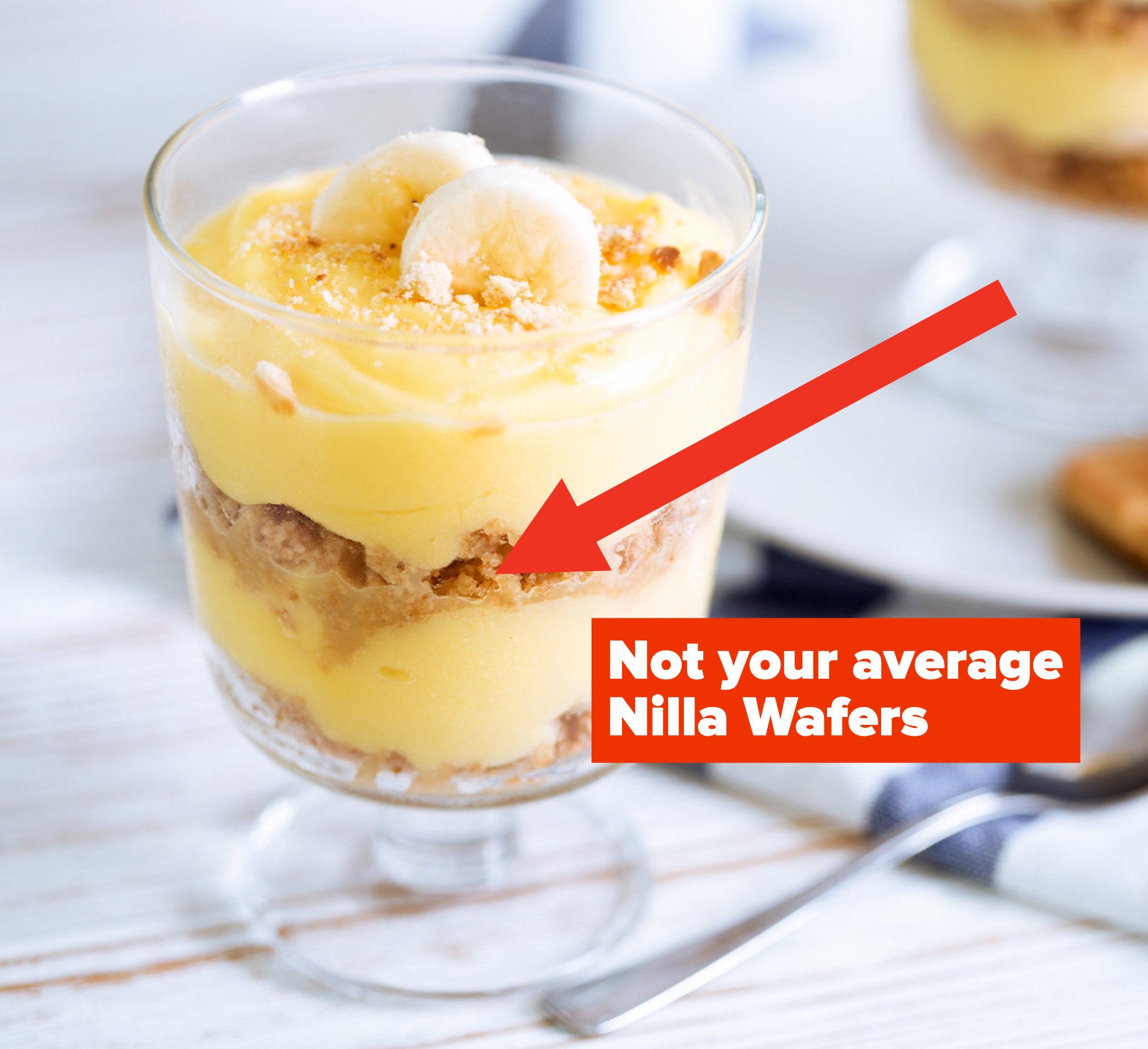 Banana pudding in a glass.