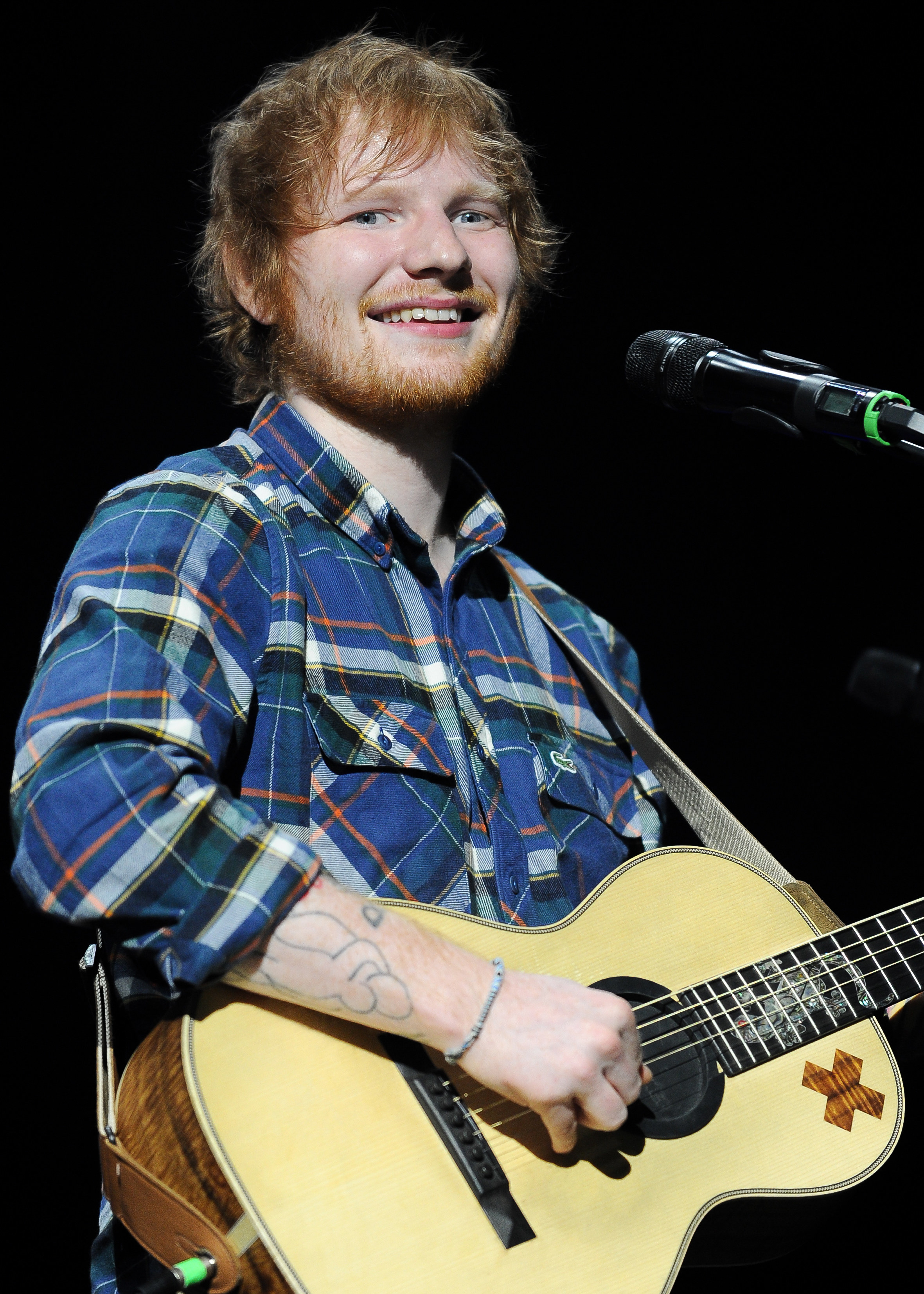 Ed Sheeran performs live during a concert at Palalottomatica. Rome