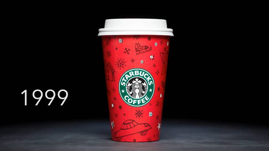 Every Starbucks Holiday Cup From The Last 20 Years, Ranked