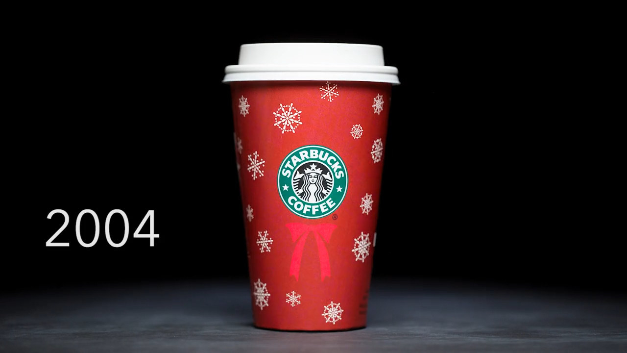 Photo of the 2004 Starbucks holiday cup