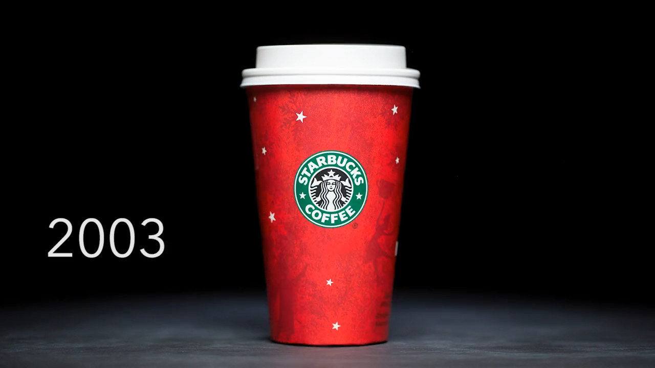 Photo of the 2003 Starbucks holiday cup