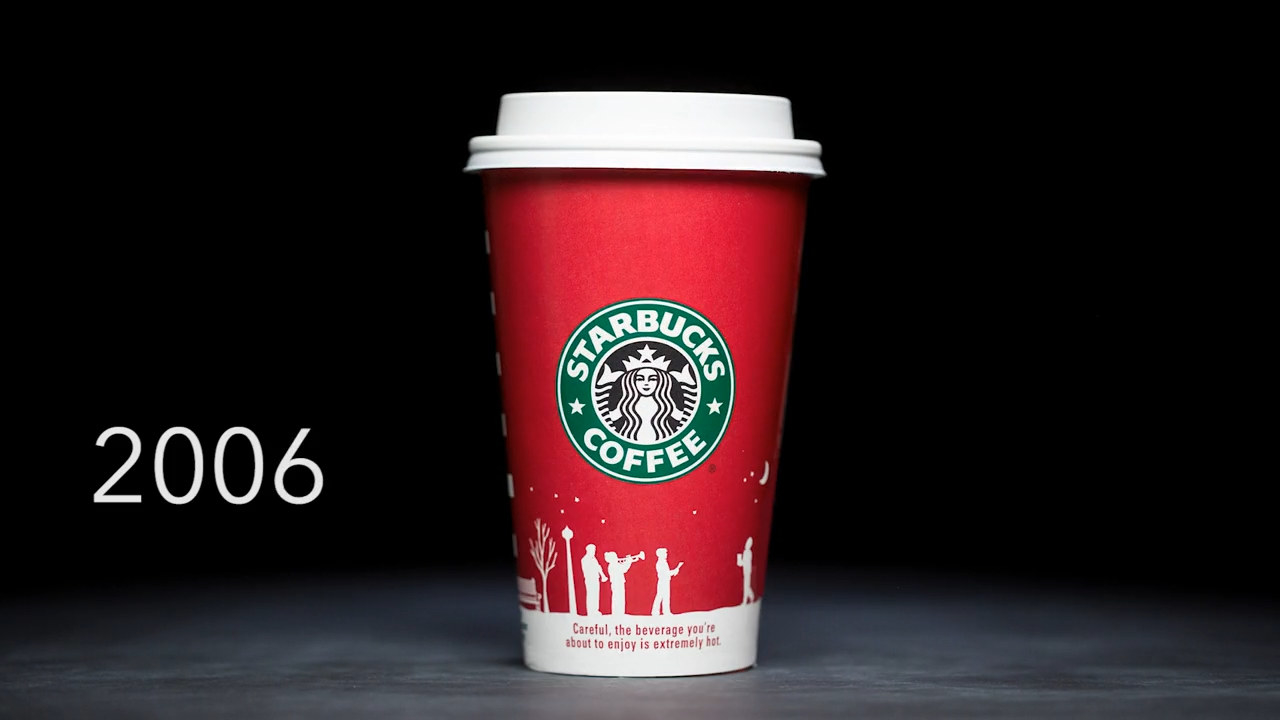 Photo of the 2006 Starbucks holiday cup