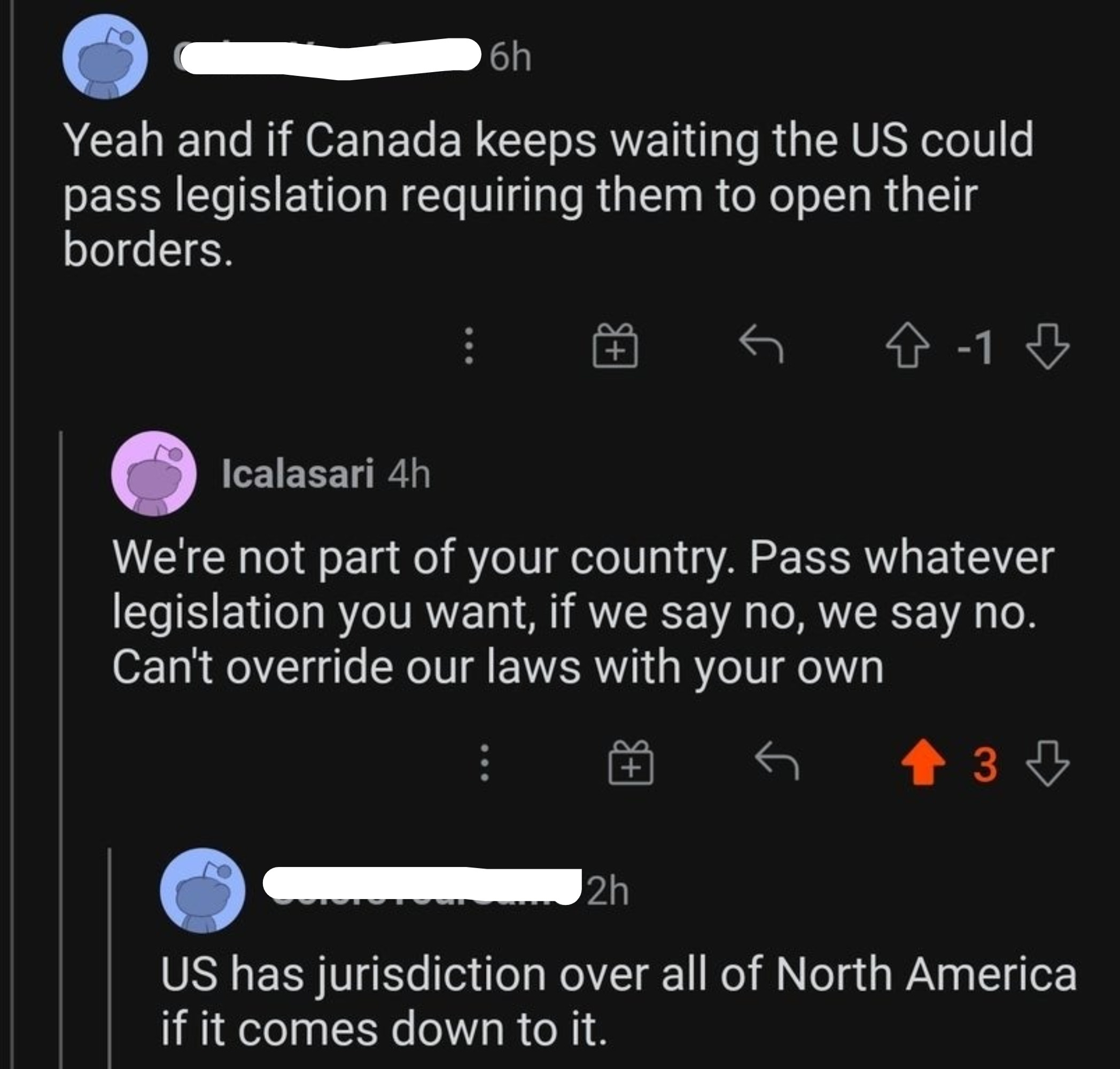 person who says the usa has jurisdiction over all north america