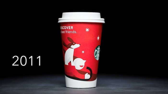 Photo of the 2011 Starbucks holiday cup