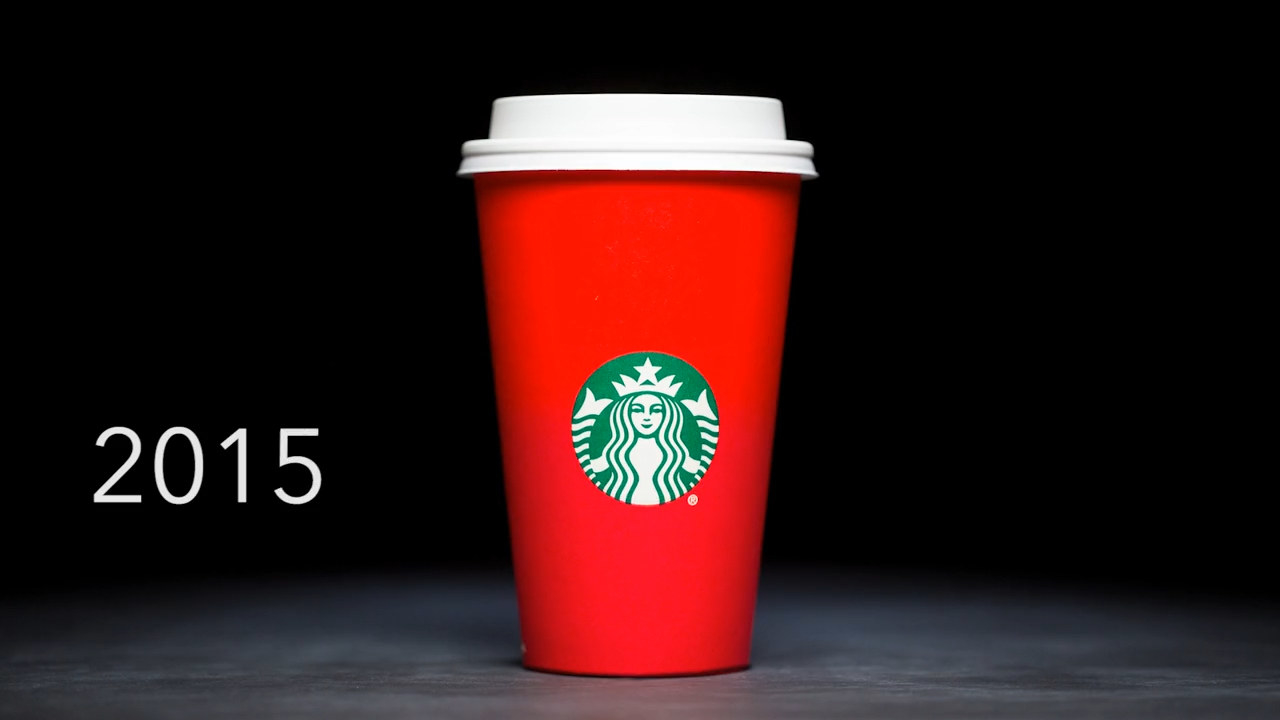 Photo of the 2015 Starbucks holiday cup