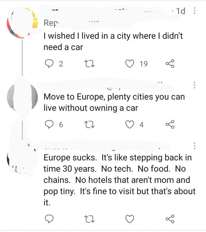 person who says europe has no food