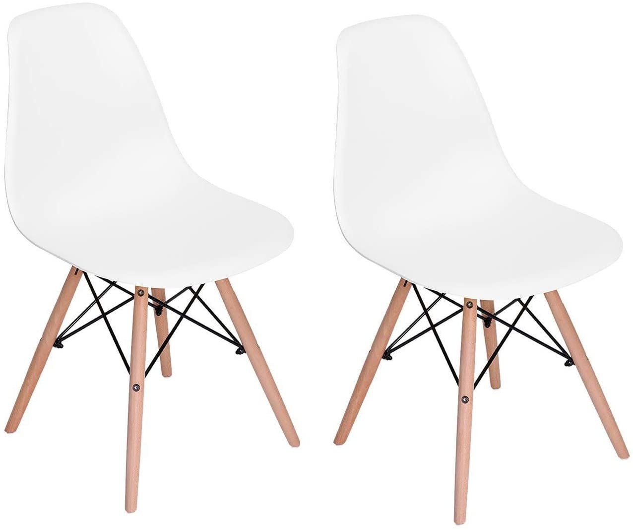 Set de 2 sillas tipo Eames minimalista