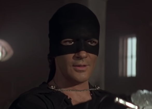 Antonio in "The Mask of Zorro"