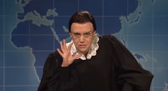 Kate McKinnon as Ruth Bader Ginsburg on Weekend Update in &quot;Saturday Night Live&quot;