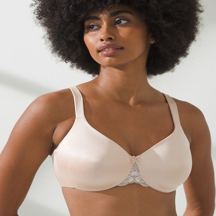 Image of model wearing the bra, front