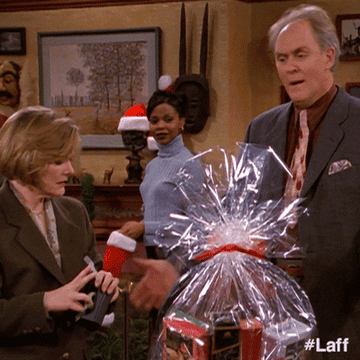 GIF of Dick Soloman in 3rd Rock from the Sun saying &quot;I am Christmas!&quot;