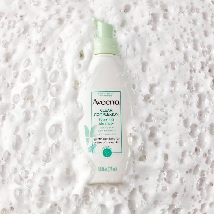 The Aveeno foaming cleanser