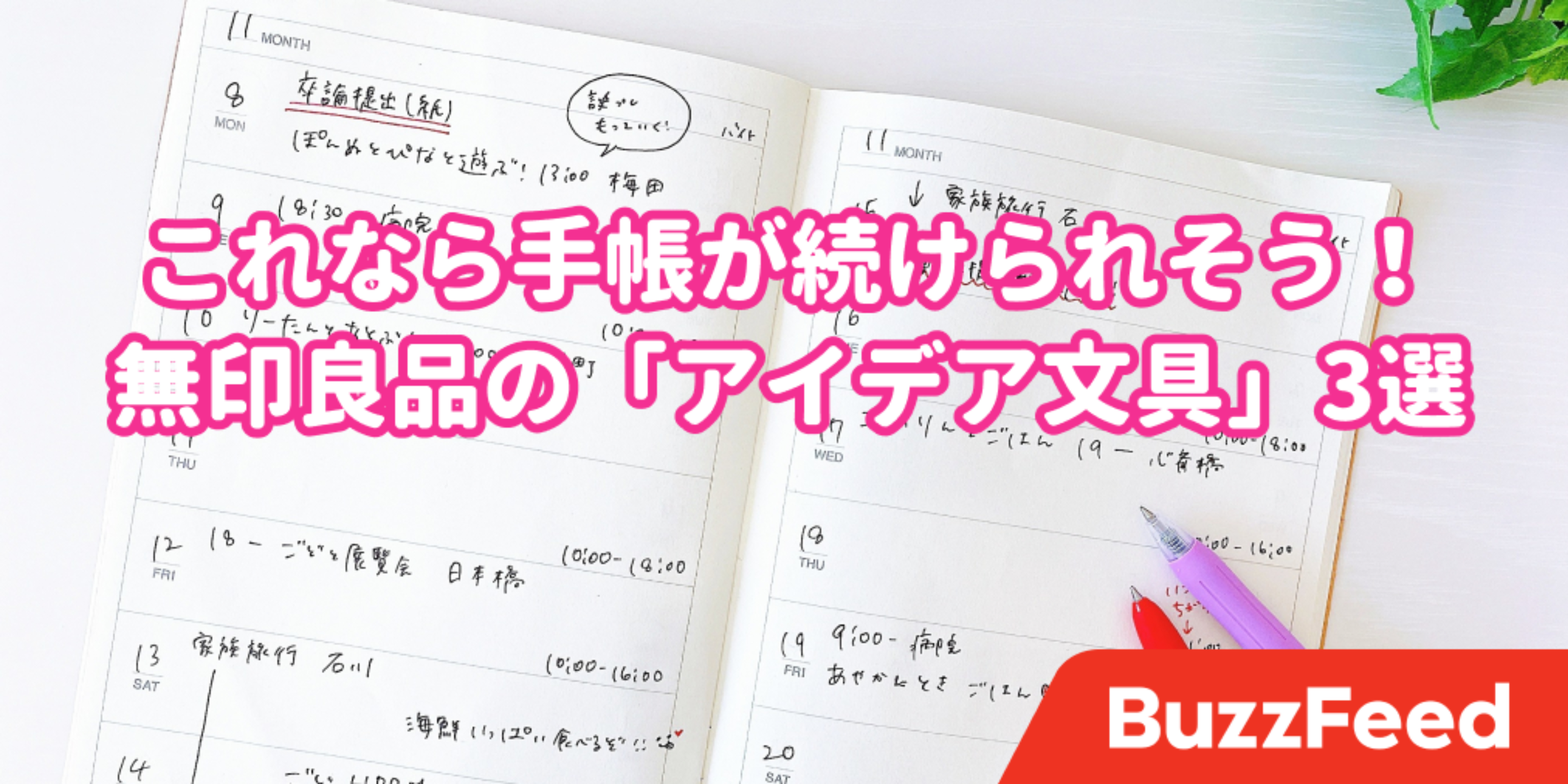 ズボラな私でも続けられそう 無印良品の アイデア文具 でスケジュール管理が楽しくなった