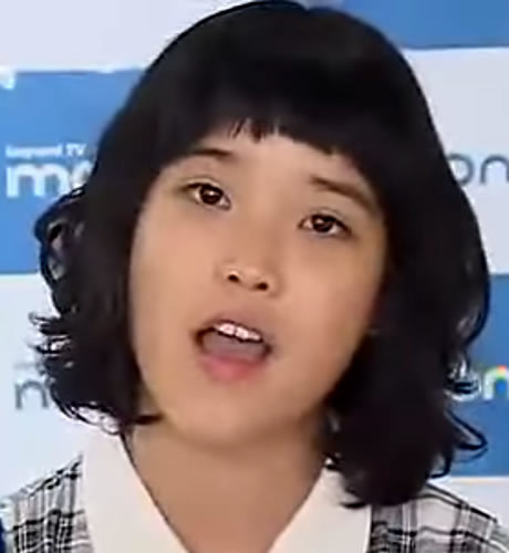 IU at her audition for JYP Entertainment