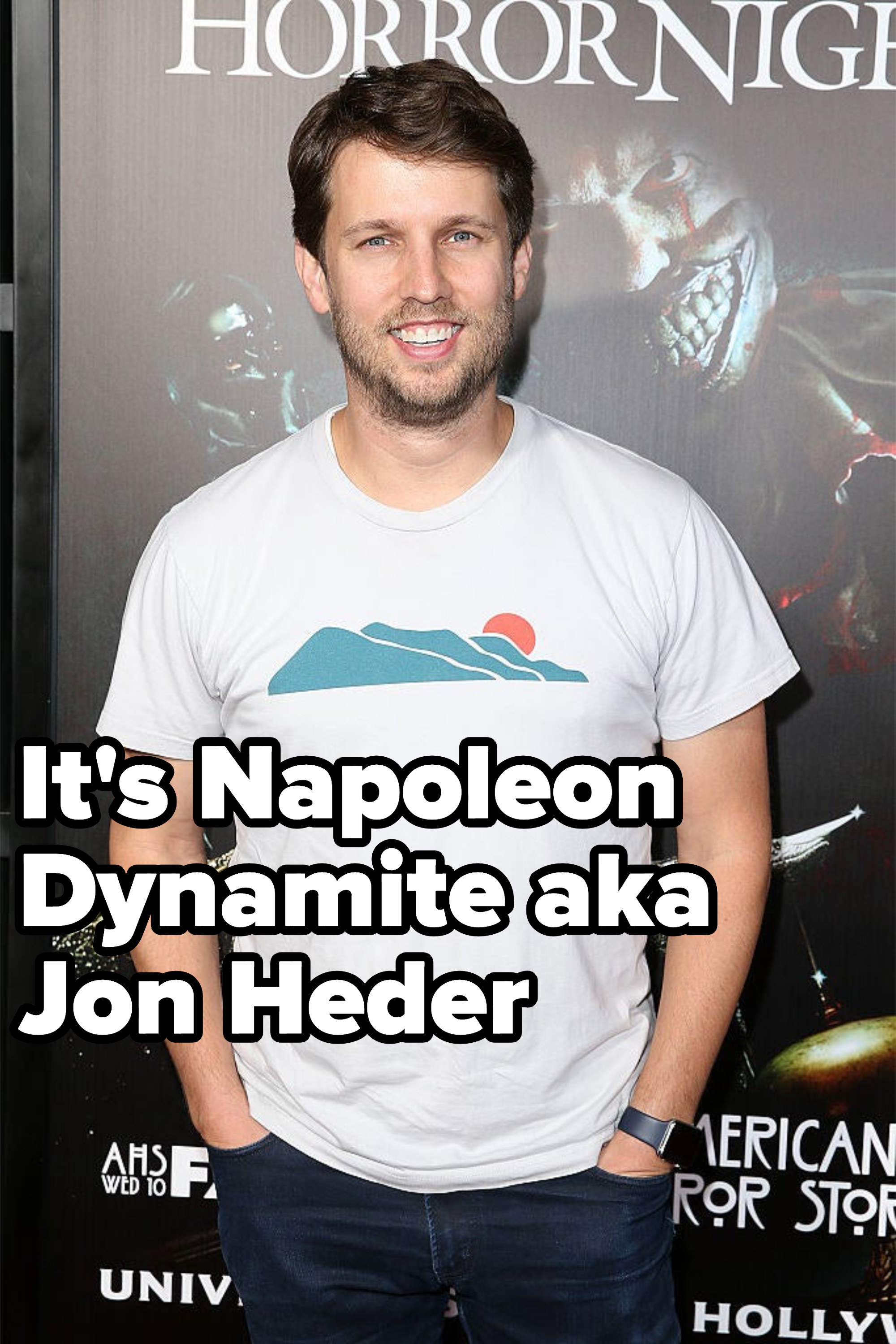 jon heder at an american horror story party