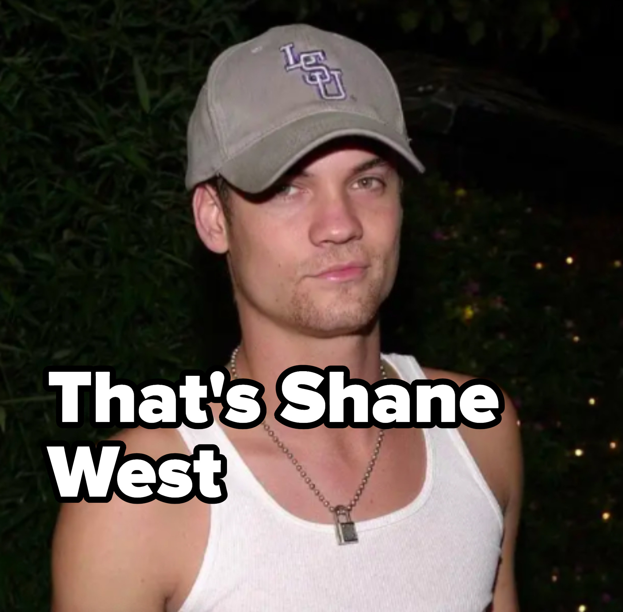 Shane west in a tank and a hat