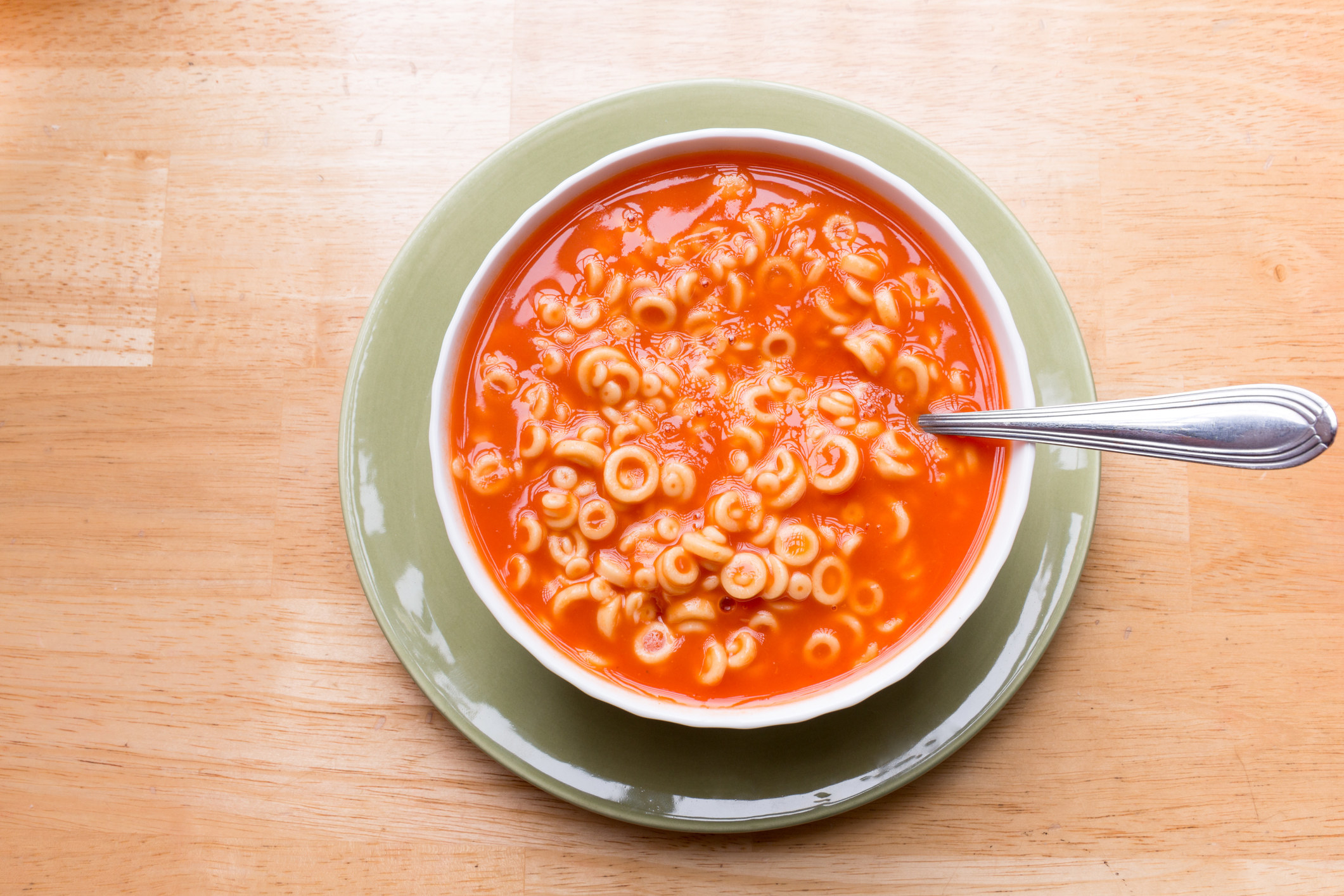 A bowl of Spaghettio&#x27;s.