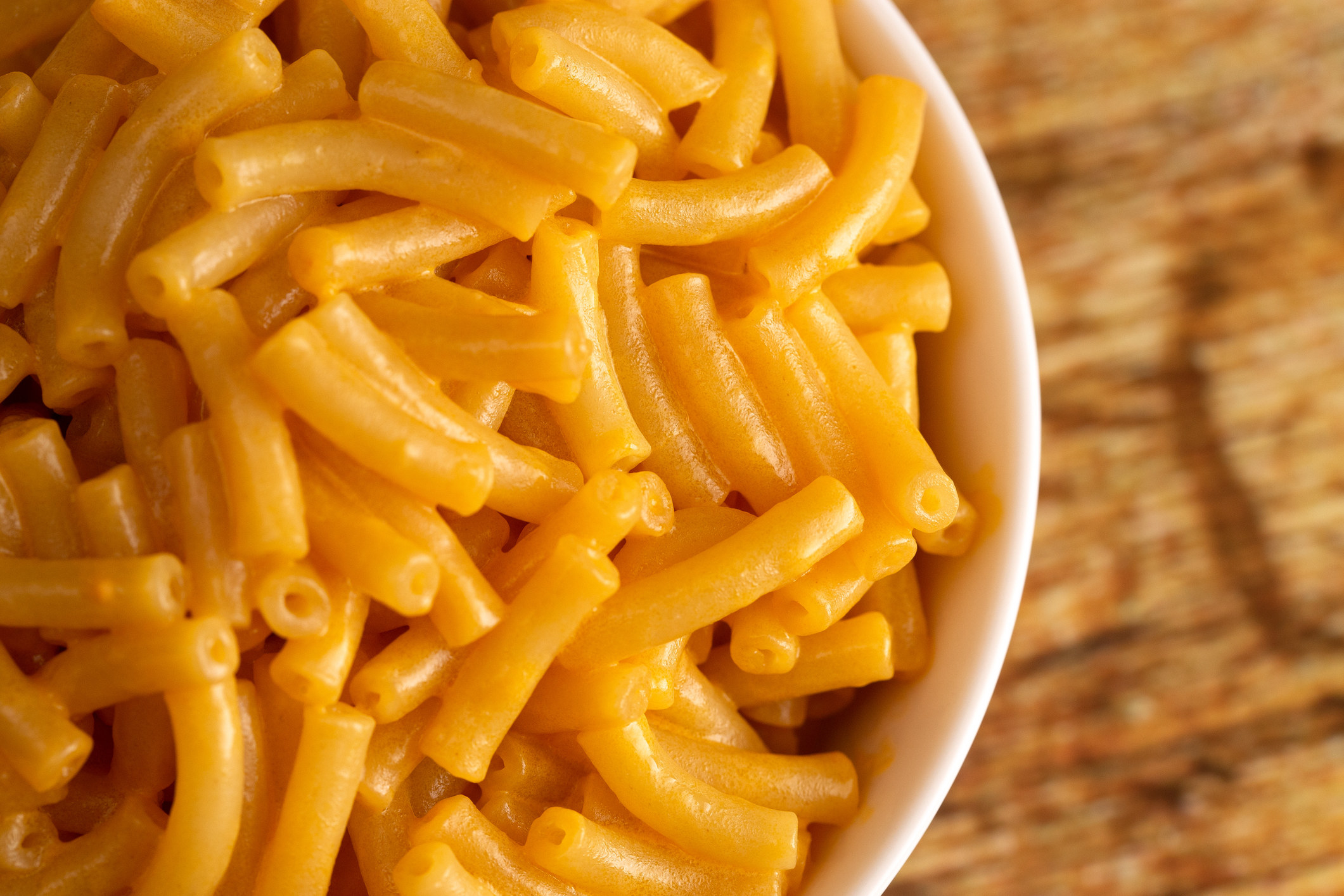 Classic Boxed Mac and Cheese in a White Bowl